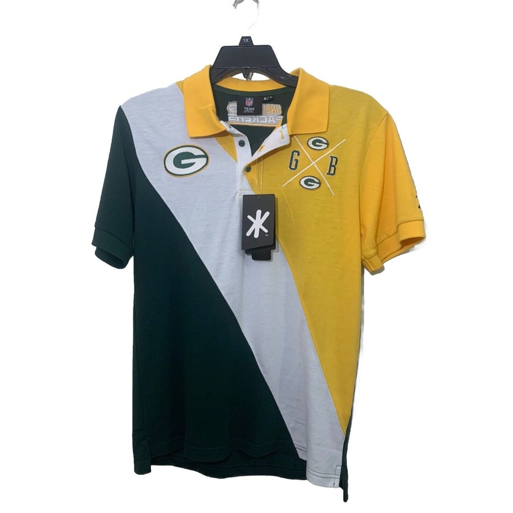 Green Bay Packers NFL Rugby Polo Shirt Men's Medium NWT Klew See PHOTOS